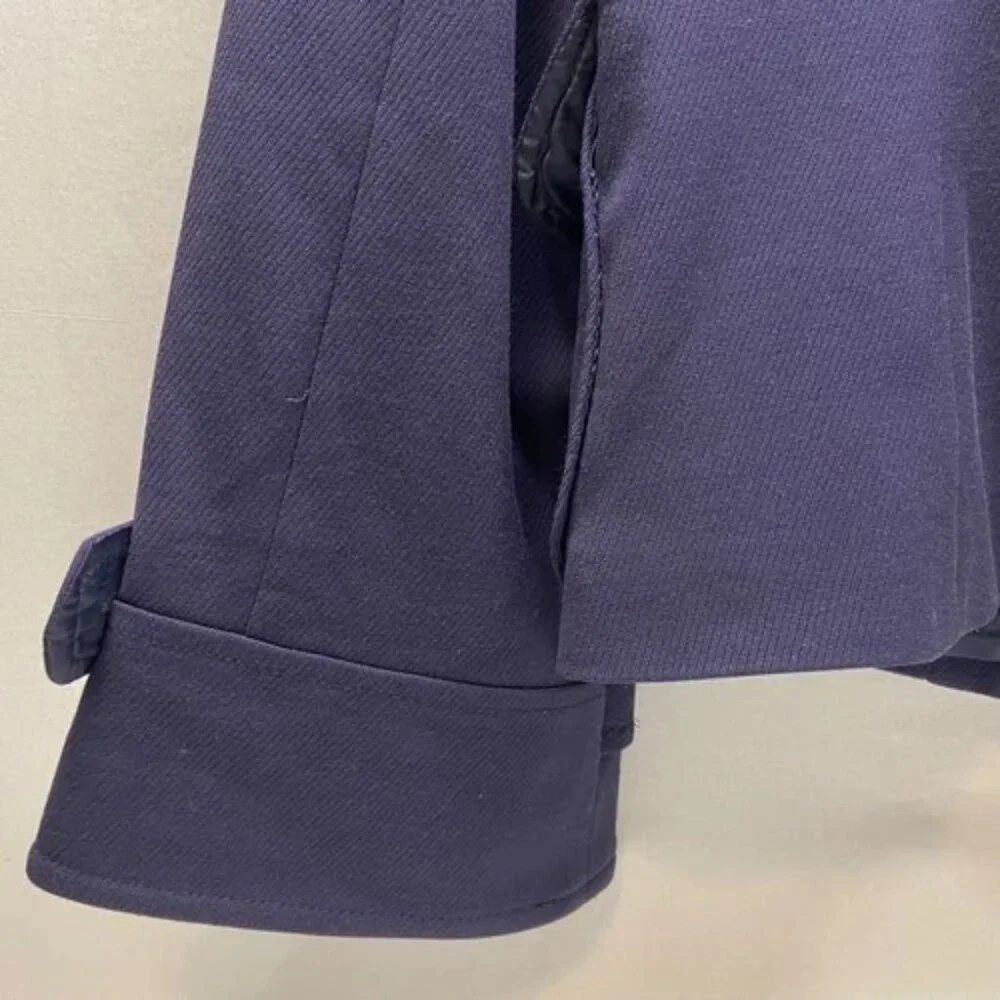 George Blazer Women's 12 Navy Relaxed Modern Fit 4 Button Career Suit Jacket NWT
